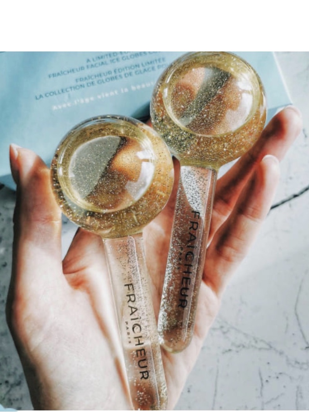Fraicheur Paris Gold Ice Globes Lux Ice Globes limited edition